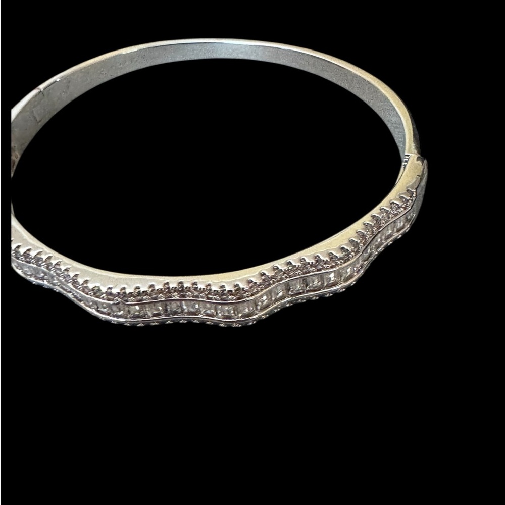Elegant Silver Bangle Bracelet S925 cuff bracelet - Picture 2 of 5